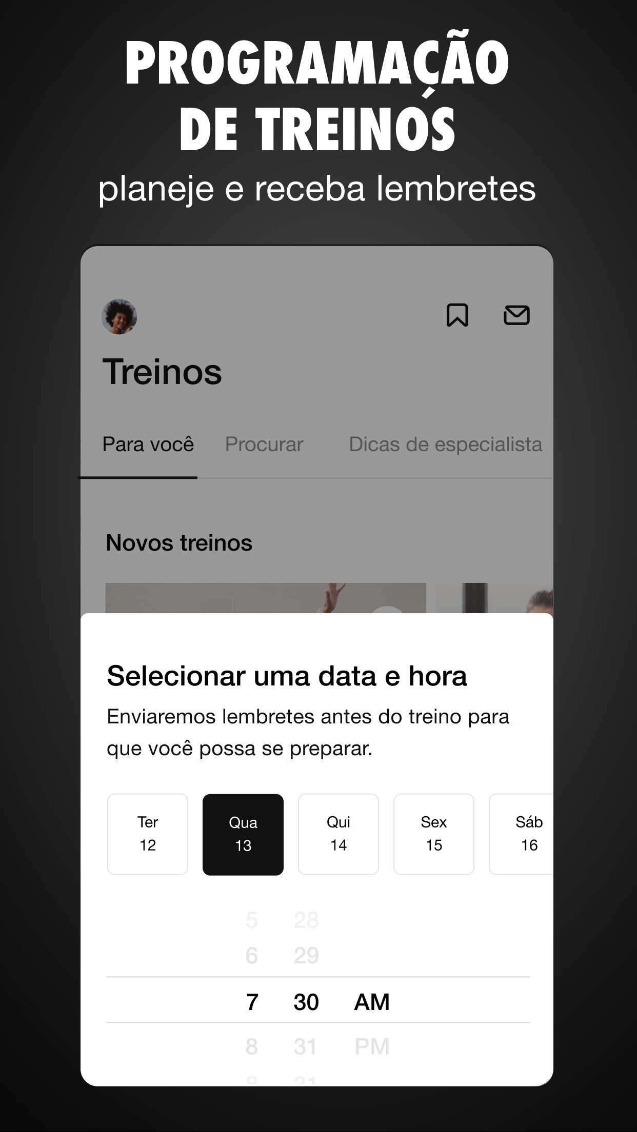 Screenshot do app Nike Training Club – Fitness