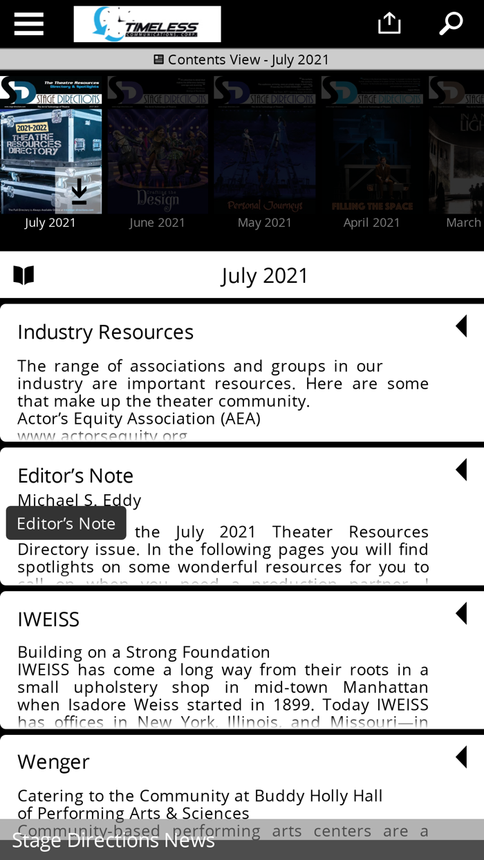 Stage Directions Magazine HD