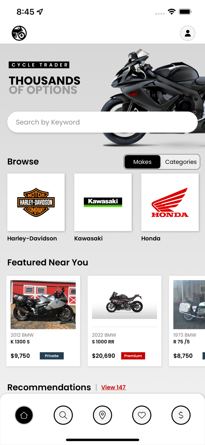 CycleTrader Shop Motorcycles