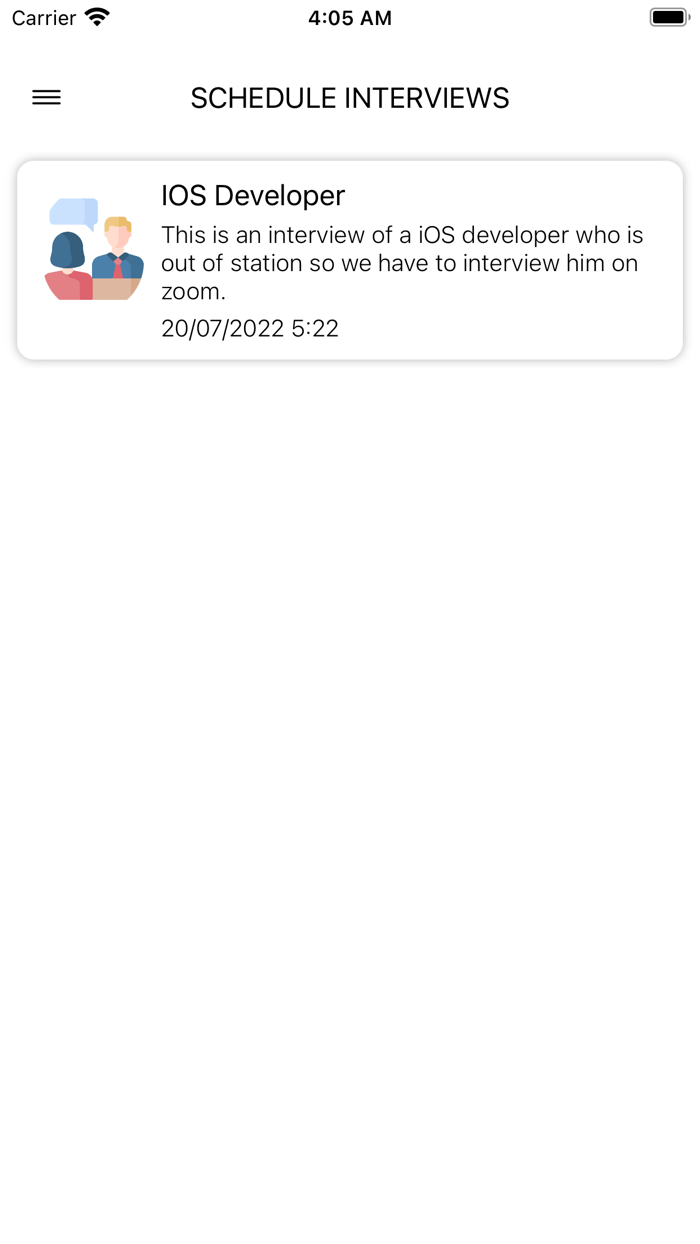 Cool Interview Schedule