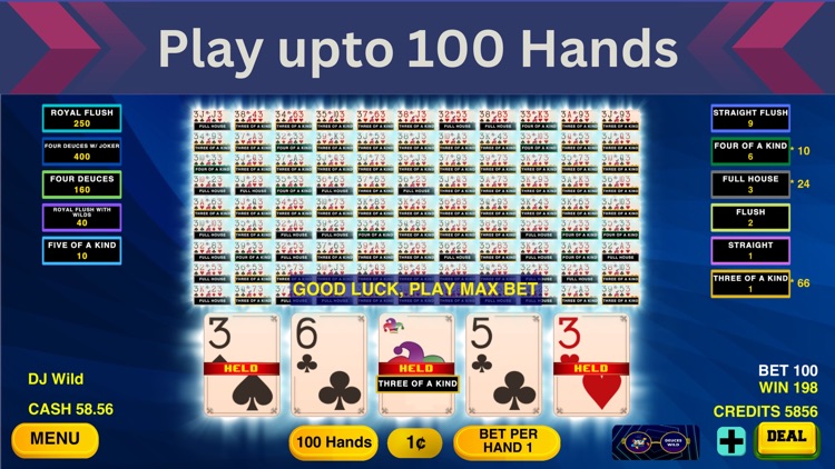 Multi Video Poker Deuces Wild screenshot-3