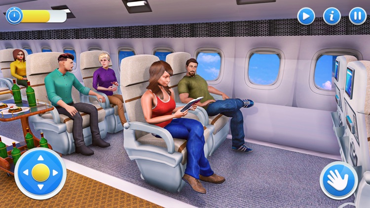 Flying Airplane Flight Hostess