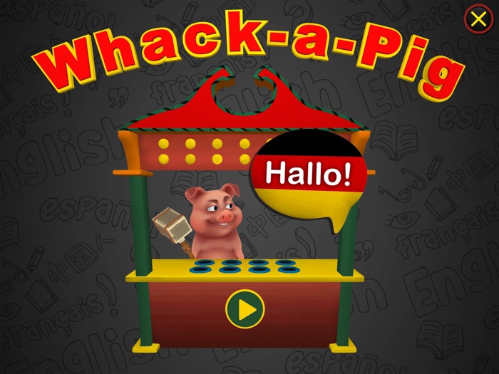 Whack a pig German Vocab Game