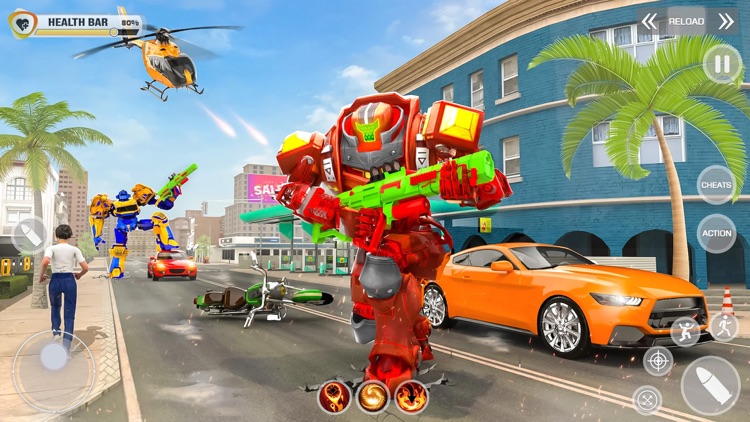 Robot Hero Crime City Battle