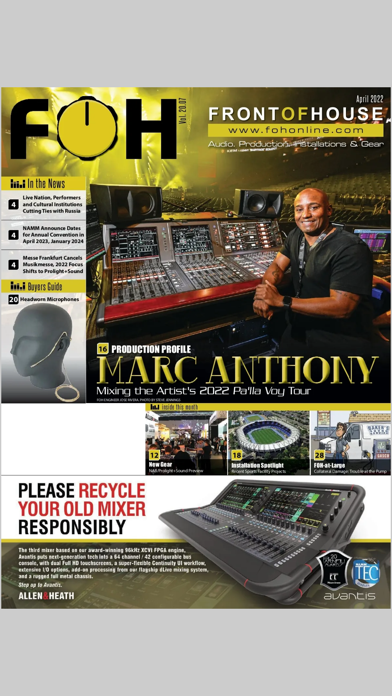 FRONT of HOUSE (FOH) Magazine screenshot 2