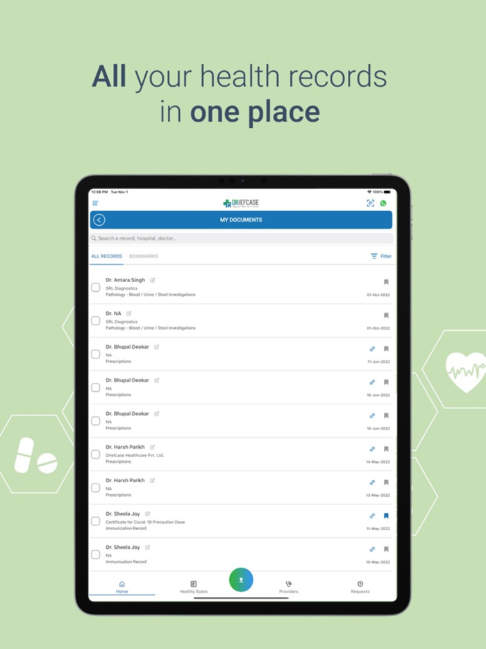 Driefcase ABHA, Health Records