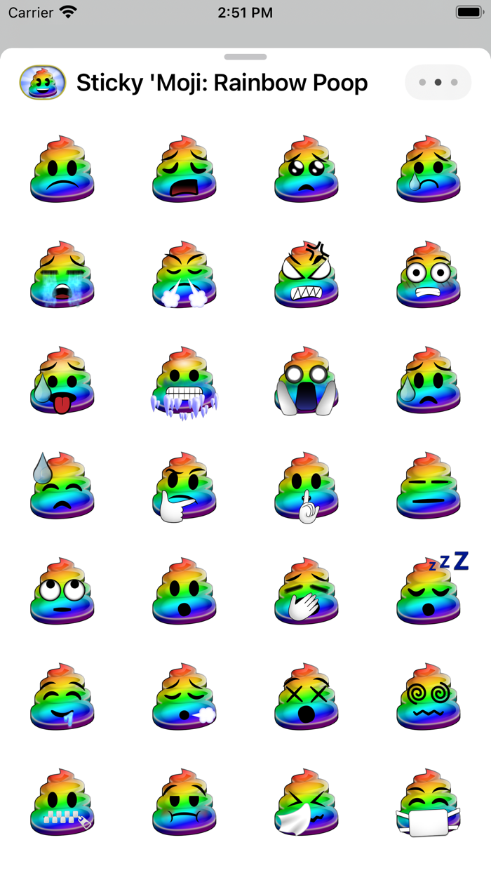 Sticky Moji Rainbow Poop