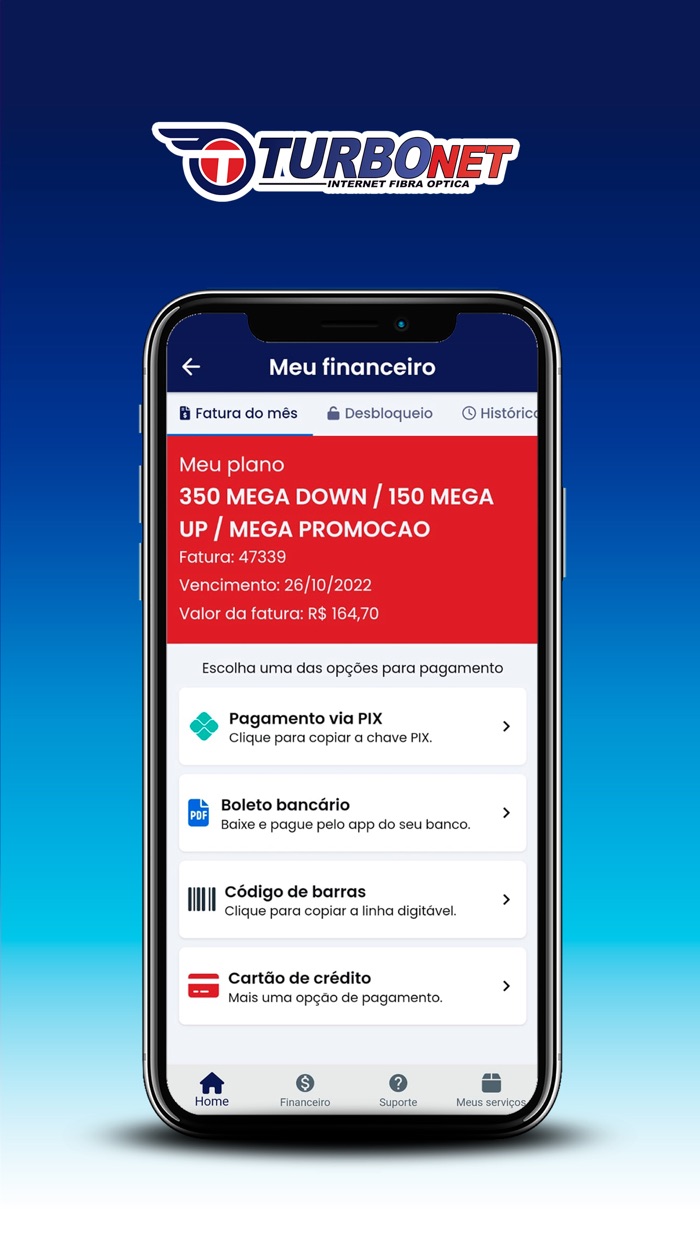 TurboNet Mais - App do Cliente