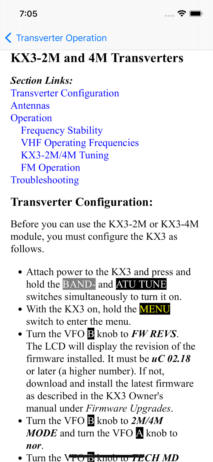 KX3 Micro Manual