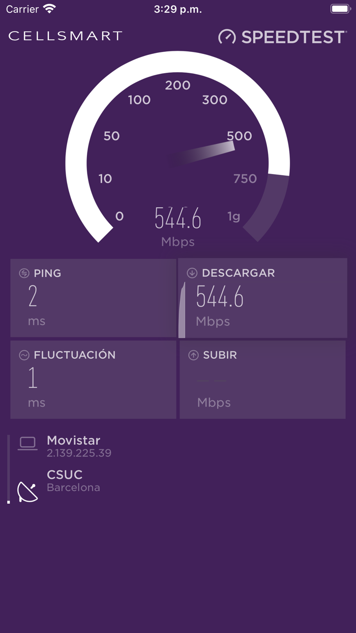 CELLSMART – Network Speed Test