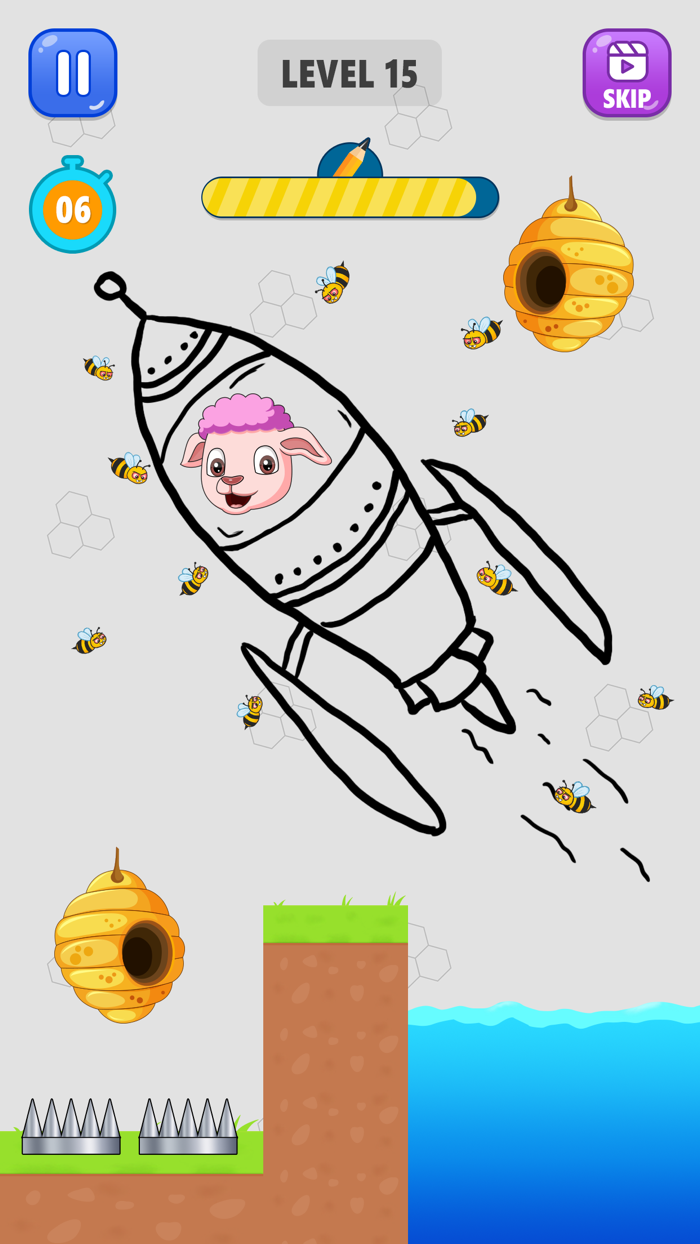 Sheep Rescue - Draw Puzzle