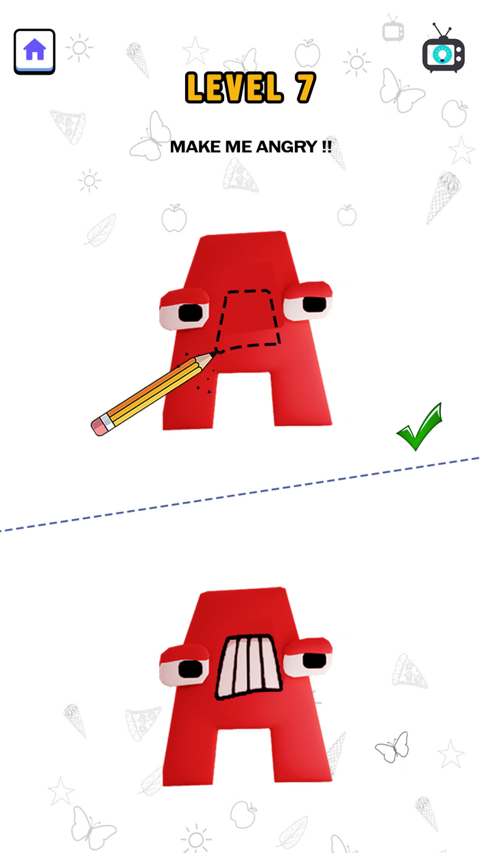 Draw Missing Part - DOP Puzzle