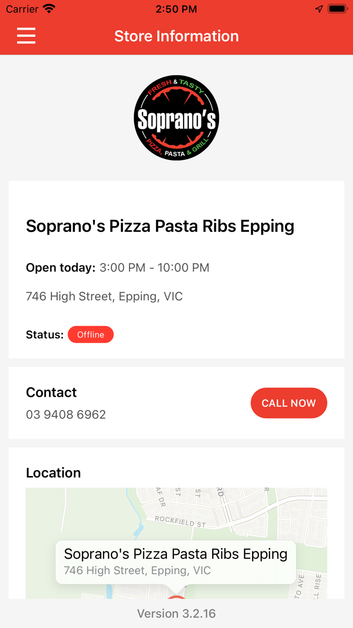 Sopranos Pizza Pasta Epping