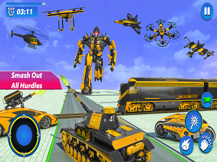 Dino Robot Car Transform Games