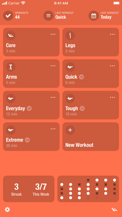 Streaks Workout Screenshots