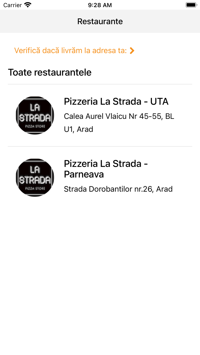 La Strada Pizza Store