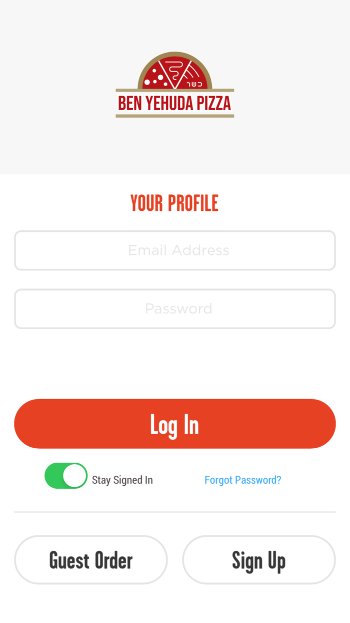 Ben Yehuda Pizza Easy Ordering