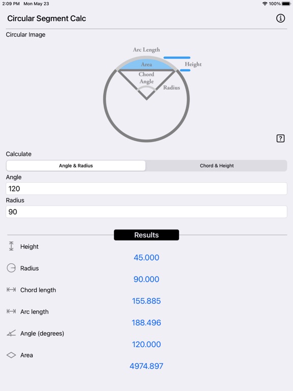 Circular Segment Calculator screenshot 20