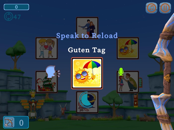 Archery German Vocab Game