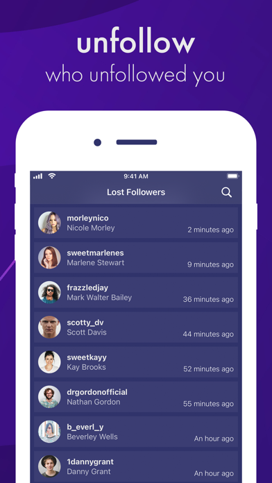 Reports + Followers Tracker IG iPhone Capturas de pantalla