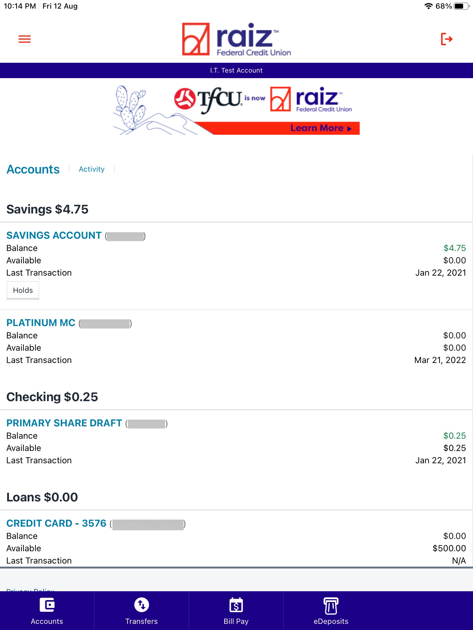 Raiz - Mobile Banking screenshot 2