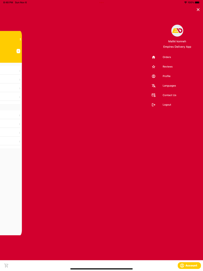Empires Delivery App