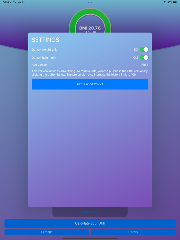 BMI Calculator - For Adults