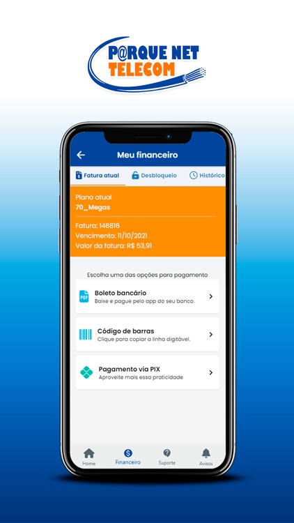 ParqueNet Telecom App Cliente