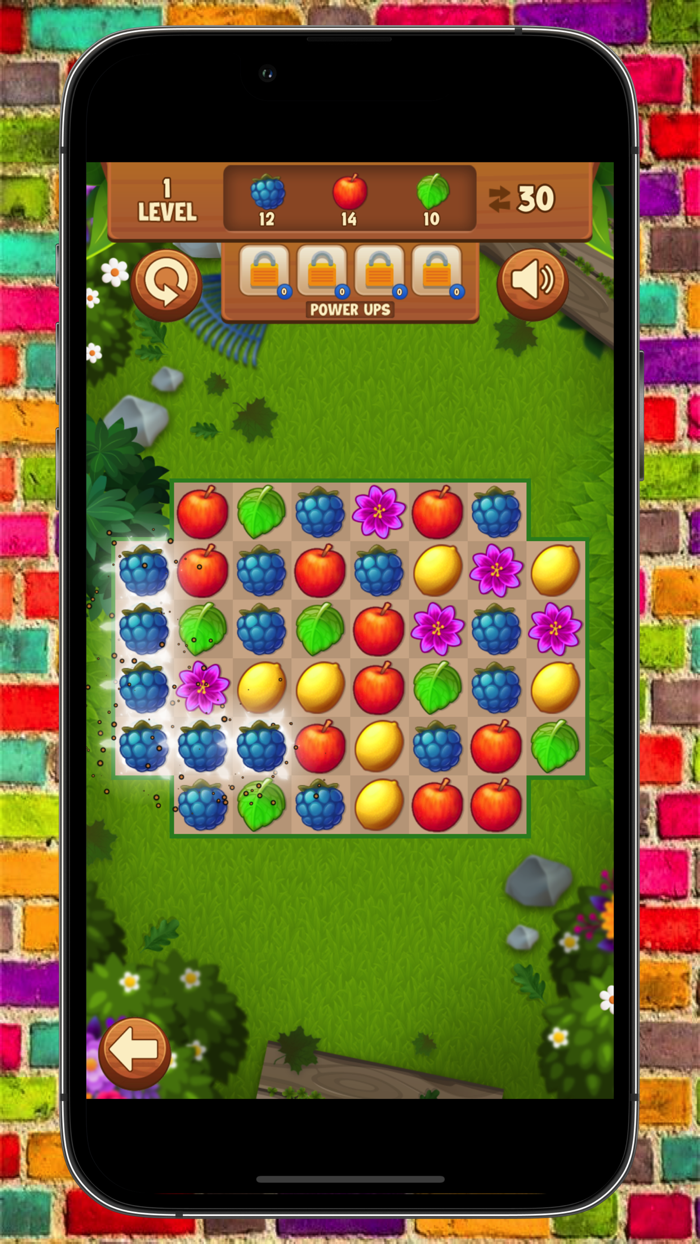 Garden tiles Match 3 puzzle