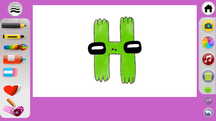 Alphabet Glitter Lor Coloring