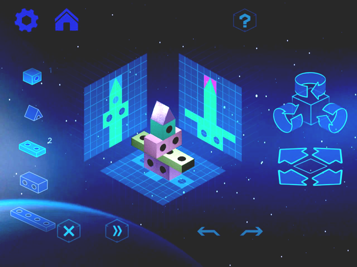 Tangram 3D space zen puzzle