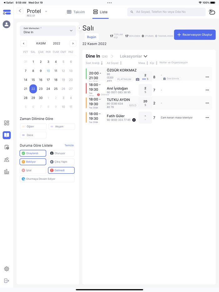 CheckandPlace Restaurant Resv.