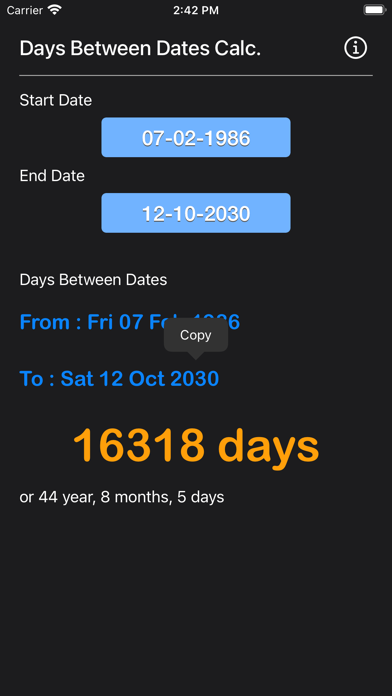 Days Between Dates Calculator screenshot 5