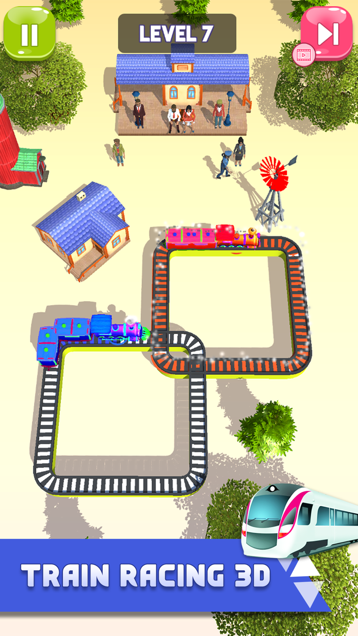 Train Race Game - Perfect Time