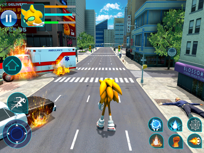 Blue Hero Swing Fight Game