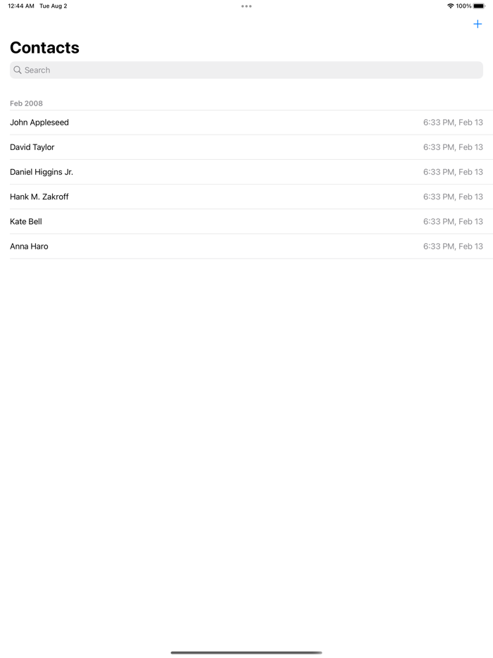 Recent Contacts - Sort by Date