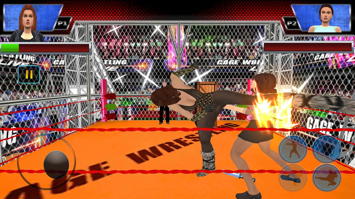 Girls Wrestling Ring Fight 3D