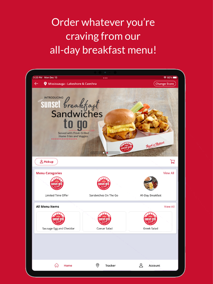 Sunset Grill Breakfast  Lunch