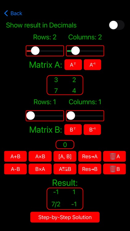 Simple Matrix Operations screenshot-3