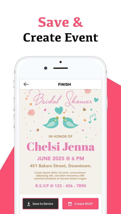 Invitation Maker | Card Design Screenshot on iOS