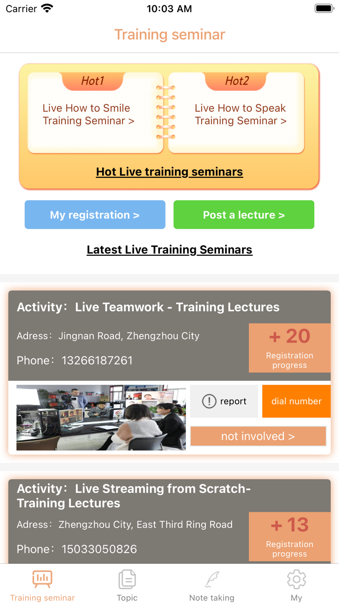 Live one-on-one lectures