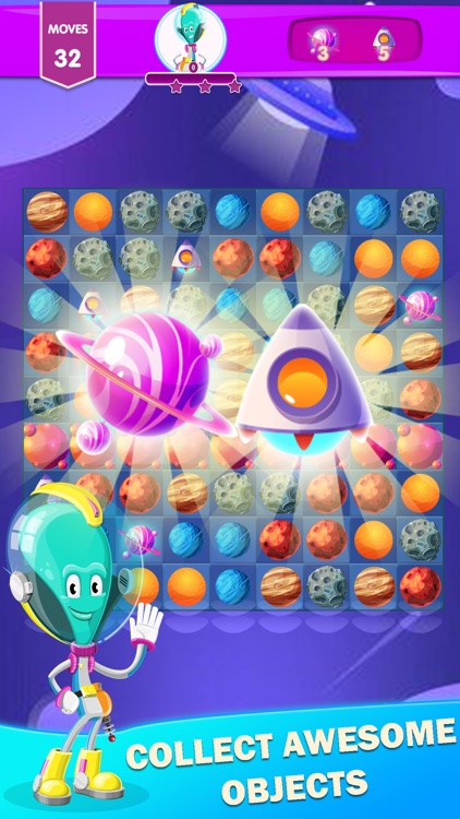 Alien Planet Match 3 Puzzle screenshot-4