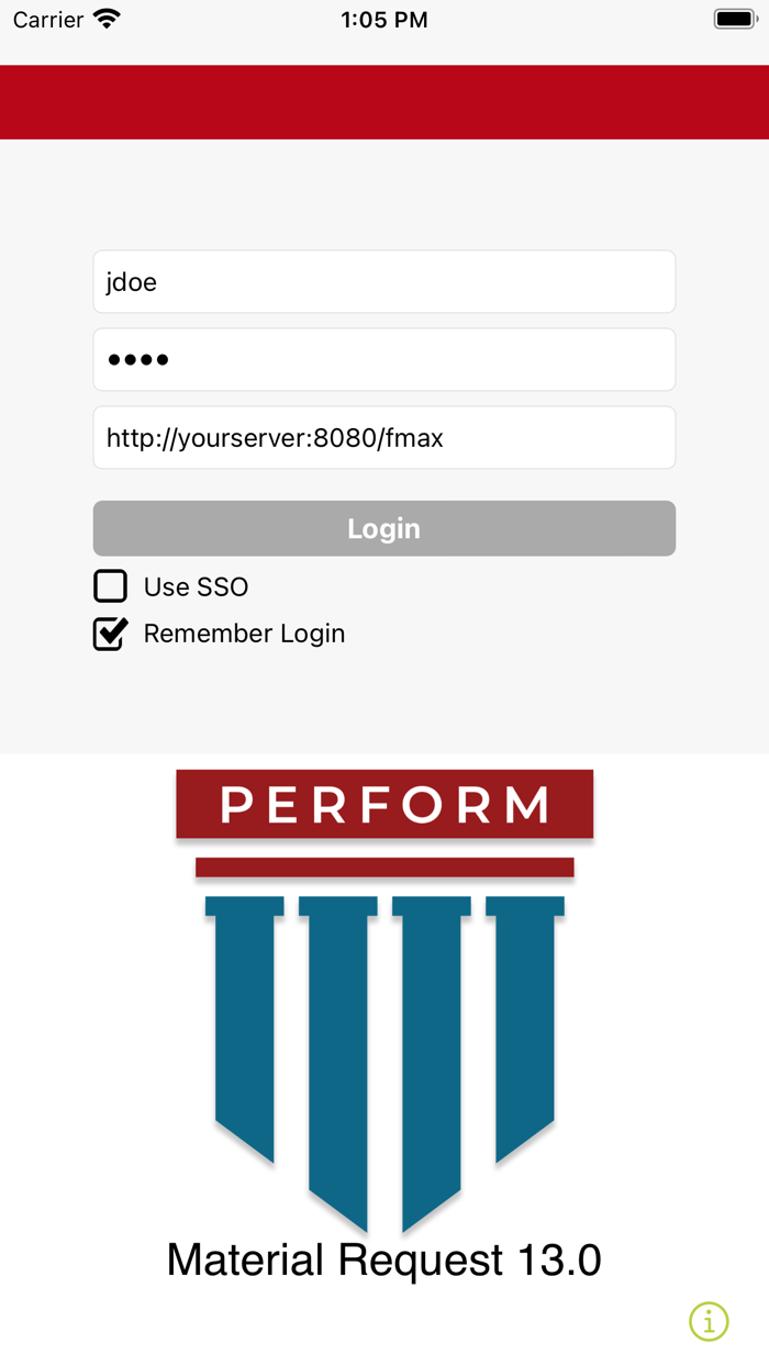 Perform 13.0 Material Request