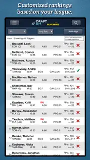 fantasy hockey draft kit '22 iphone screenshot 1