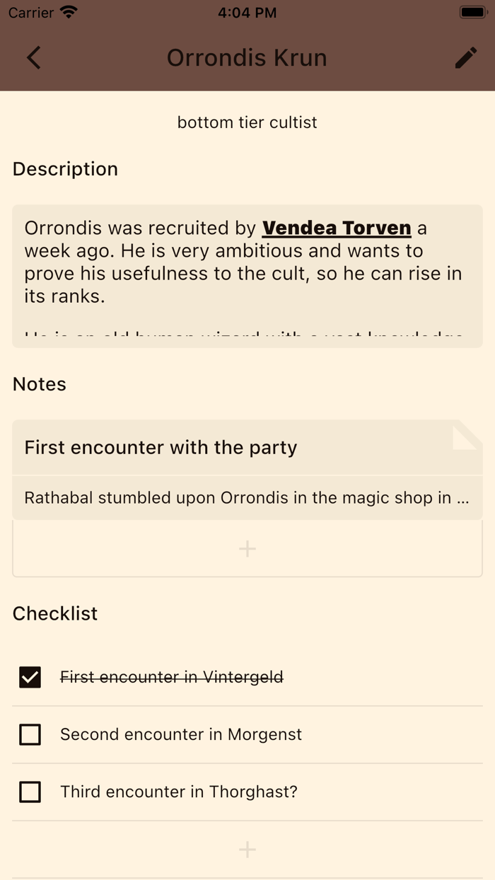 RPG Notebook Campaign Manager