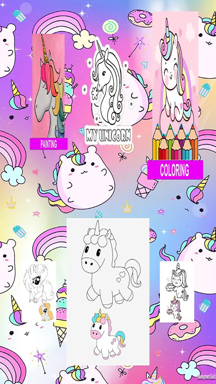 Unicorn Coloring Book Glitter