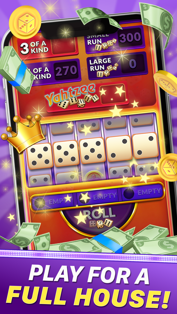 Yahtzee Roll Dice, Win Cash