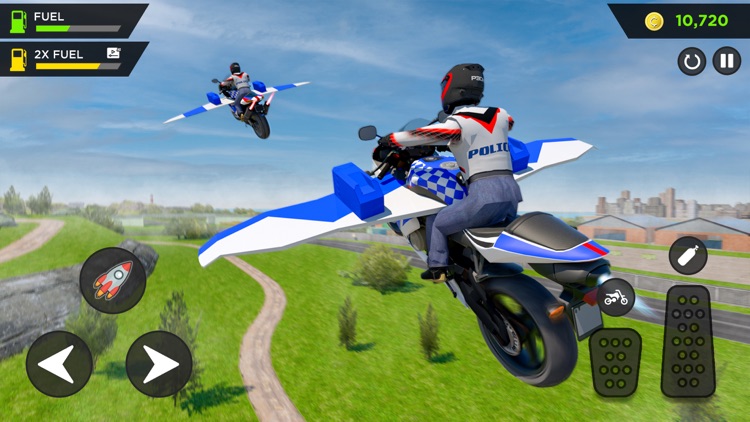 Police Flying Bike Simulator