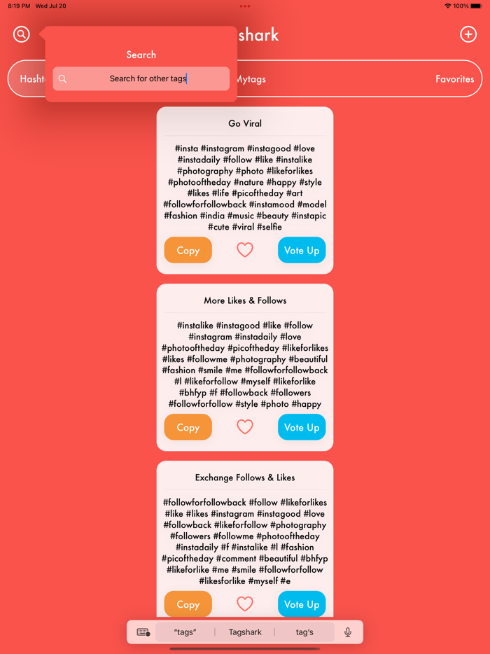 TagShark top hashtag trends