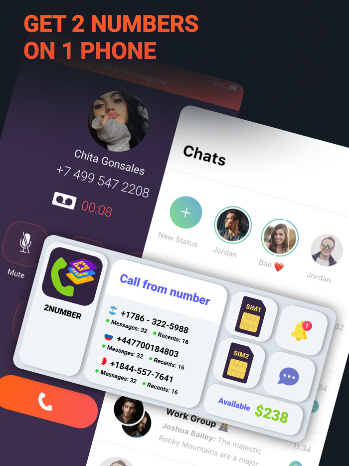 2nd eSIM - Second phone number